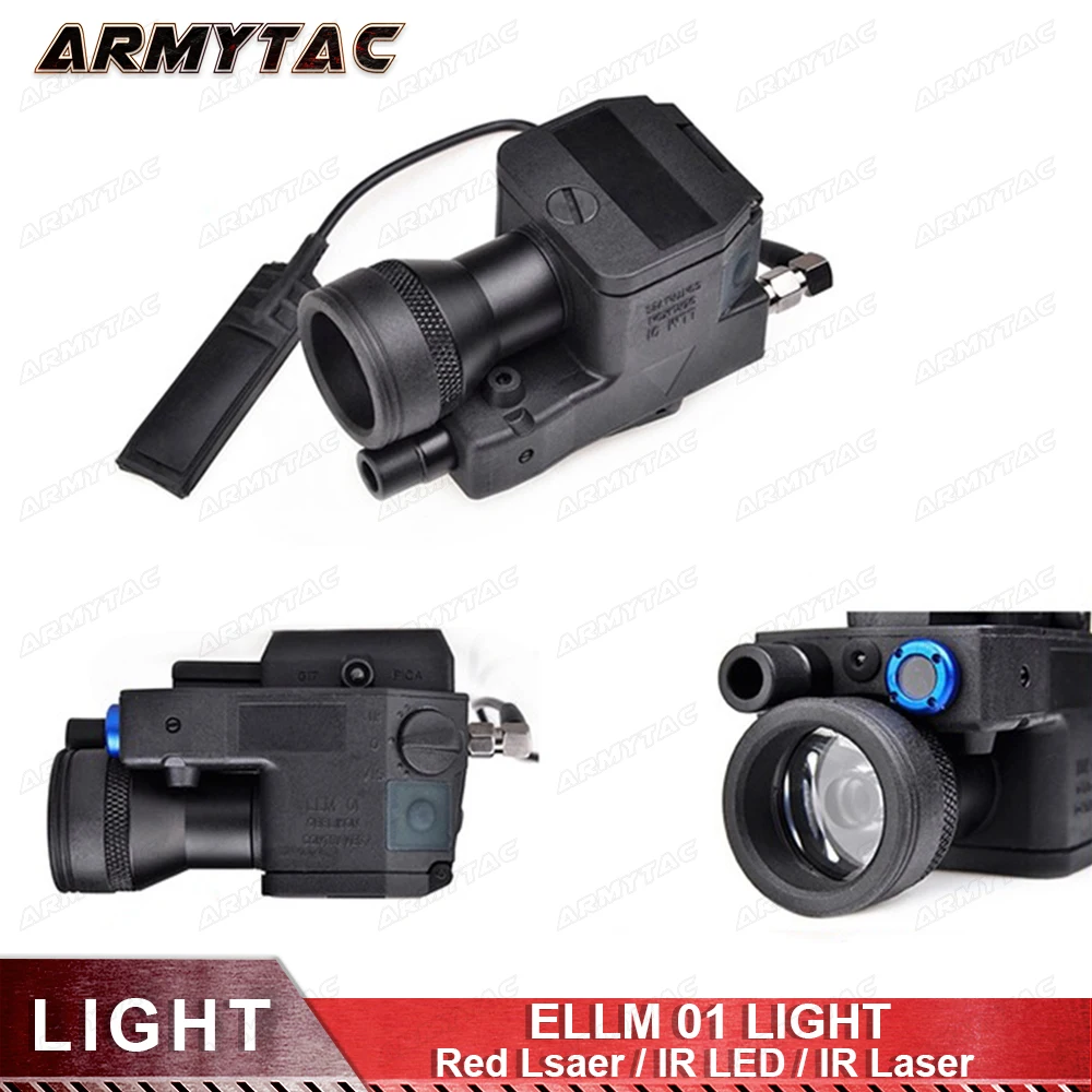 

ArmyTac Airsoft ELLM01 Tactical Flashlight NEW VERSION Led Laser IR Infrared Military Led Light Rifle Fully Functional EX214
