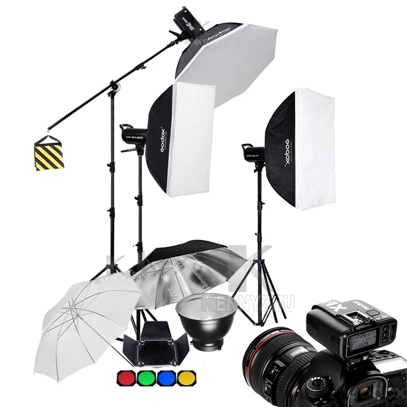 Godox DP600II 600Ws+ 2x SK400II 400Ws 2.4g беспроводное устройство X1 триггер аксессуары для фотостудий Flash стробоскоп в комплекте софтбоксы свет бум освещение комплект