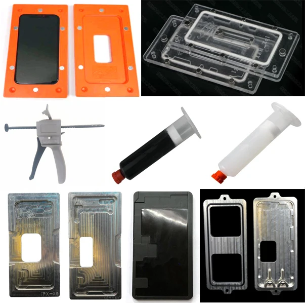 

1pcs Aluminium Mould For iphone X XS XR MAX Laminator mold metal for front glass Location cold glue holding mold mad
