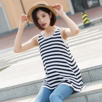 

JECH Women fall break loose striped sweater women's leisure sleeveless wide suspenders of high quality cashmere pullover sweater