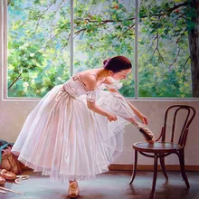 Женская балетная обувь художественная ручная роспись креативная цифровая картина маслом 24 цвета пигментная Кисть DIY живопись по номерам