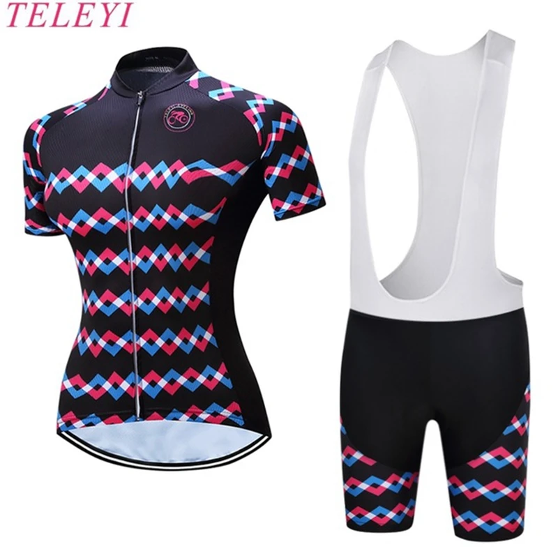 Prix pour Femelle Pro D'été Cyclisme Jersey Shorts Set Manches Courtes Manches Fille Vélo Vêtements Vélo Vélo Cycle Tissu Noir Bande Prix pour Femelle Pro D'été Cyclisme Jersey Shorts Set Manches Courtes Manches Fille Vélo Vêtements Vélo Vélo Cycle Tissu Noir Bande