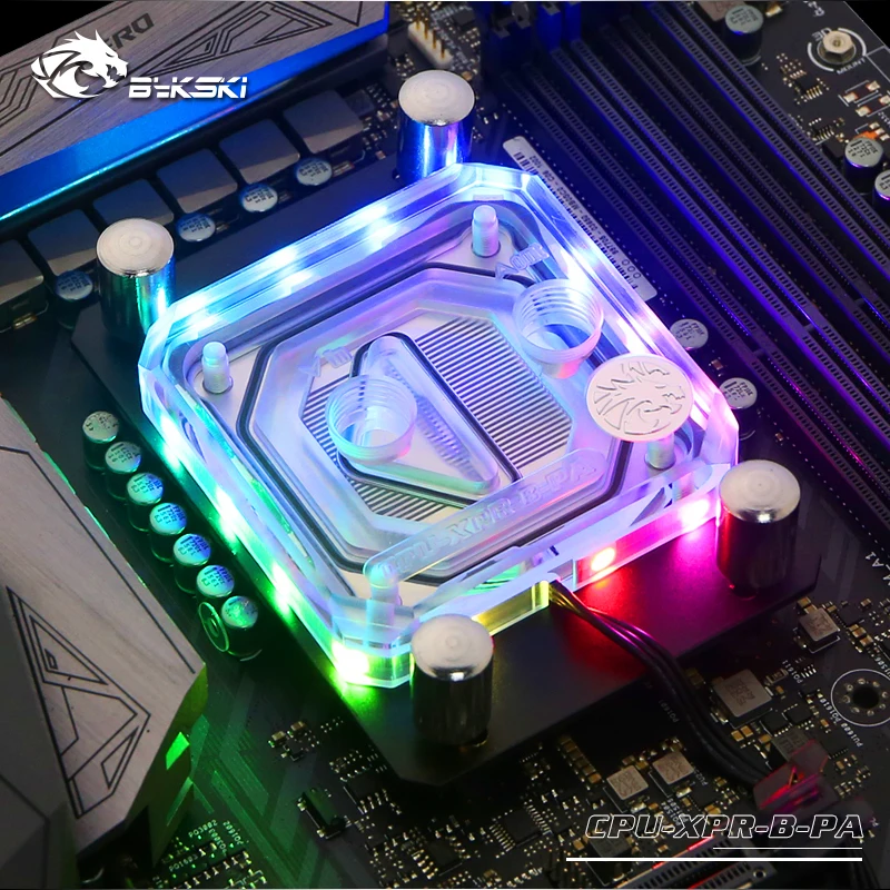 Bykski وحدة المعالجة المركزية كتلة المياه استخدام ل AMD RYZEN AM3/AM3 +/AM4 المقبس RGB دعم 5 V 3PIN GND رأس إلى اللوحة هالة