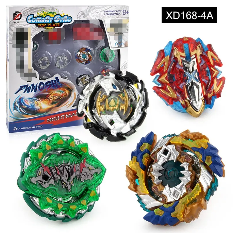 

SPINNING TOP XD168-4A B192 4pcs with Launcher Grip 4D Launcher Arena Metal Fight Battle Fusion