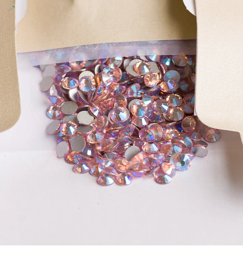 YANRUO светло-розовые AB(223 AB) Flatback Стразы без горячей фиксации, с украшением в виде кристаллов со стразами ручек на выбор, розовый с кристаллами для танцев