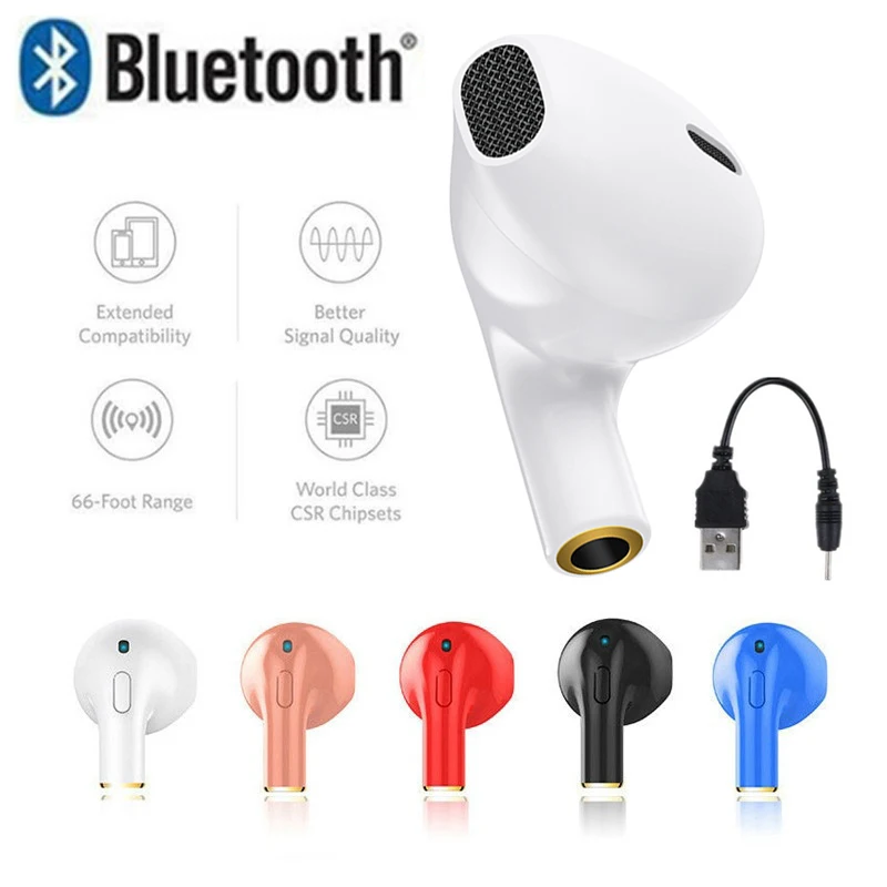 10PCS Free ePcaket I8x Earphone Mini Sports Music 3D Stereo Smart with retail box For Bluetooth Samsung S6 huawei P20 Phone | Электроника