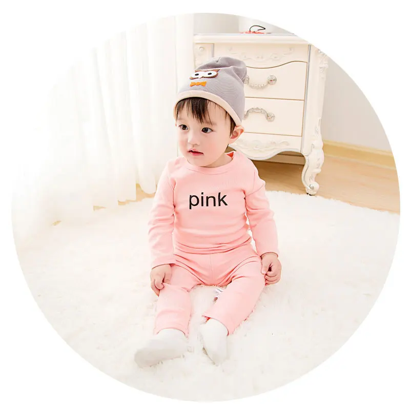 

2017 Baby Girl Girl Boy Letter Long Sleeve Bottom Shirt Plus High Waist Pants Latest Tide Leisure Fashion 1-3 Years Infant Set