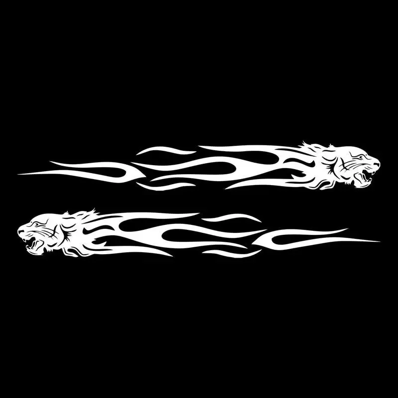

Dragonpad Elegante Tiger Chama Adesivos De Carro Estilo Do Carro Adesivo De Vinil Decal Criativo Decalques Preto Prata 22*3 CM