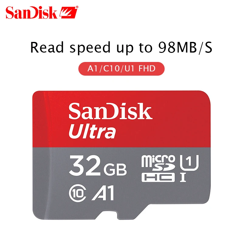 SanDisk Ультра Высокоскоростная карта памяти 32 Гб TF 98 МБ/с./с microSDHC/micro SDXC UHS I|Карты