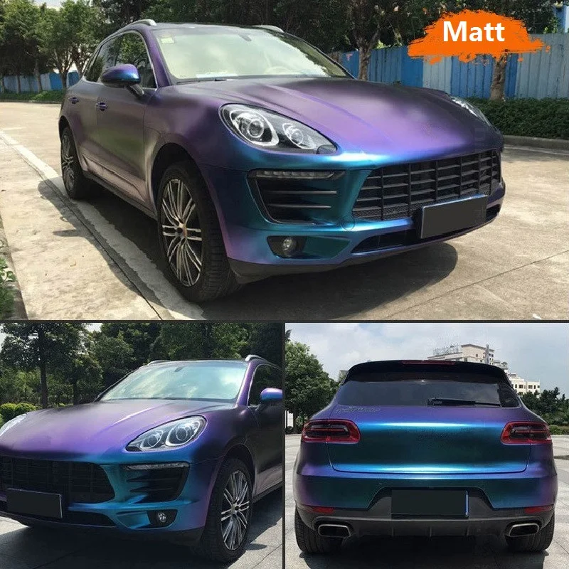 50*150cm Electro Coating Car Body Film Matte Glossy Purple Blue Car