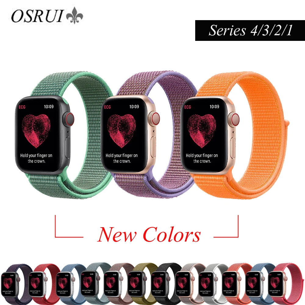 

Sport Loop For Apple Watch band 4 iwatch band 42mm 38mm 3 44 mm 40mm Watch Strap breathable Nylon bracelet Belt Accessories