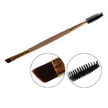 1Pc Makeup Powder Foundation Flat Contour Double End Eyebrow Brush Cosmetic Tool