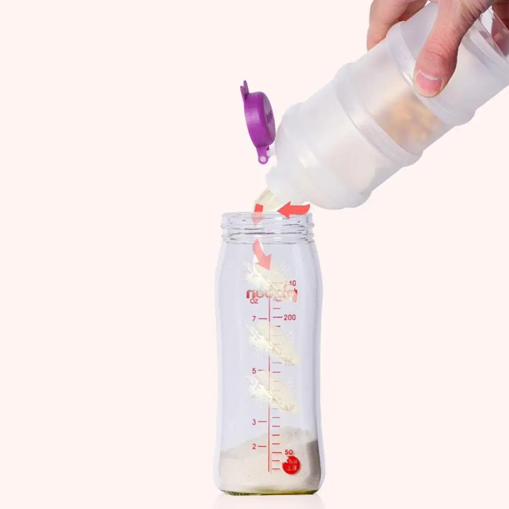 Portable Milk Powder Formula Dispenser Food Container Storage Feeding Box For Baby Kids Toddler Three Grid Baby Food Storage Box