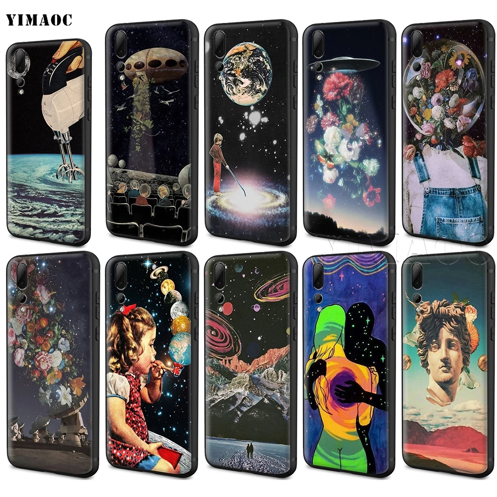 

YIMAOC Trippy Art Aesthetic Case for Huawei Mate 30 20 Honor Y7 7a 7c 8c 8x 9 10 Nova 3i 3 Lite Pro Y6 2018 P30 P smart