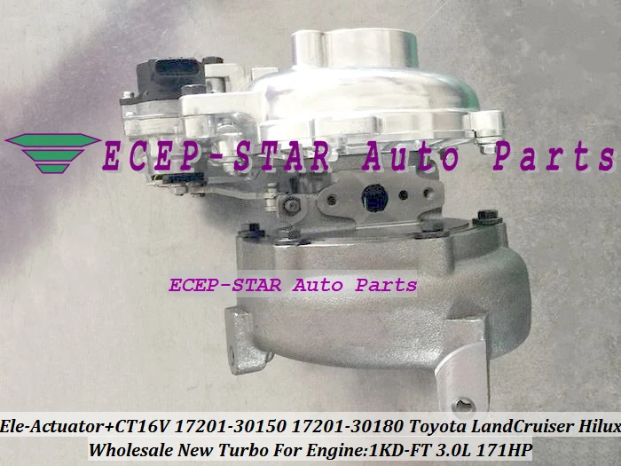 CT16V 17201-30180 17201-30150 Turbo with Electromagnetic Actuator For Toyota Land Cruiser Hilux KZJ90 KZJ95 D-4D 1KD-FT 3.0L (3)