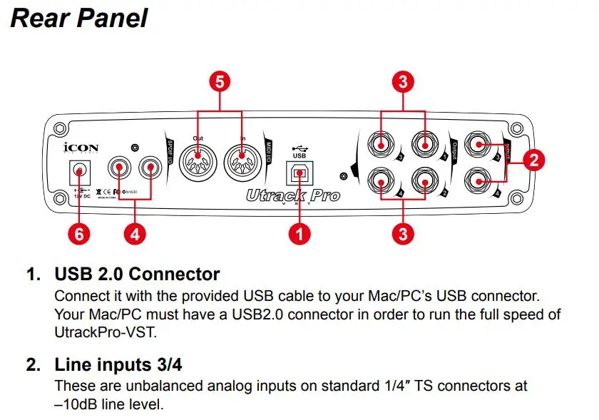 Обновленная версия икона Utrack pro vst профессиональная запись в режиме реального вещания внешняя звуковая карта 6 в/6 из USB звуковая карта