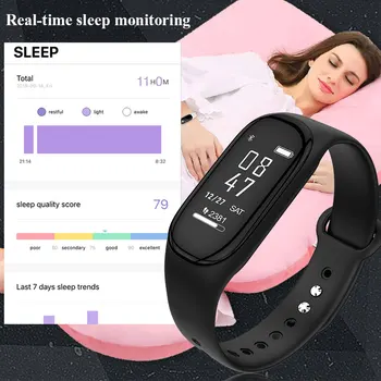 

Fast Charging Smart Bracelet 15 Minutes Full Of Electricity Monitoring Message Hints Waterproof Multifunction Step Counter