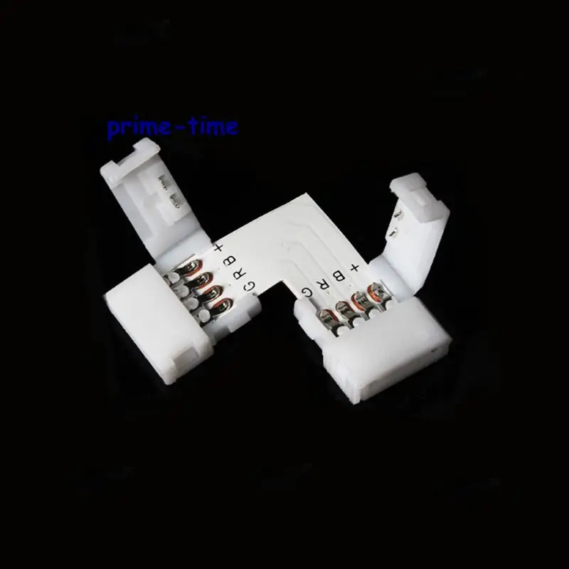 

10x 4 pin LED Connector L Shape For Connecting Corner Right Angle 10mm 5050 LED RGB Strip Light