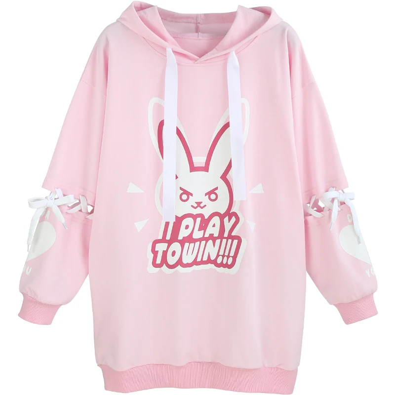 

Hot Game OW D.VA Japanese Style Pink Color Sweater Jacket Winter Daily Coat D.va Cosplay Costume Hoodie
