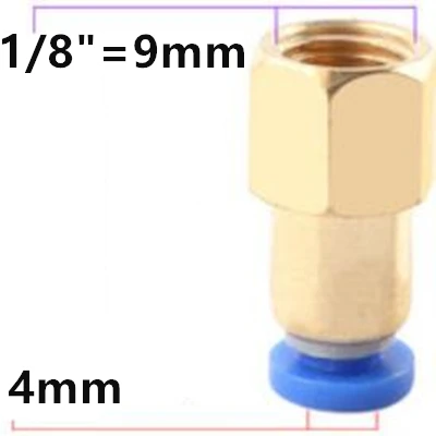 BSP 1/" 1/4" 3/" 1/2" Латунные Пневматические разъемы нажимные фитинги для воздушных труб 4 мм 6 мм 8 мм 10 мм 12 мм 14 мм - Цвет: 1l8 x 4mm