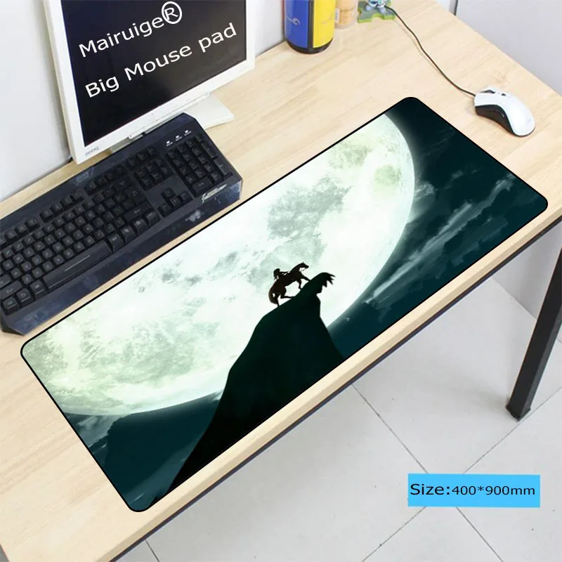 Mairuige Bright Moon Large Lock Edge Speed mouse pad Natural Rubber PC Computer Gaming mousepad Des