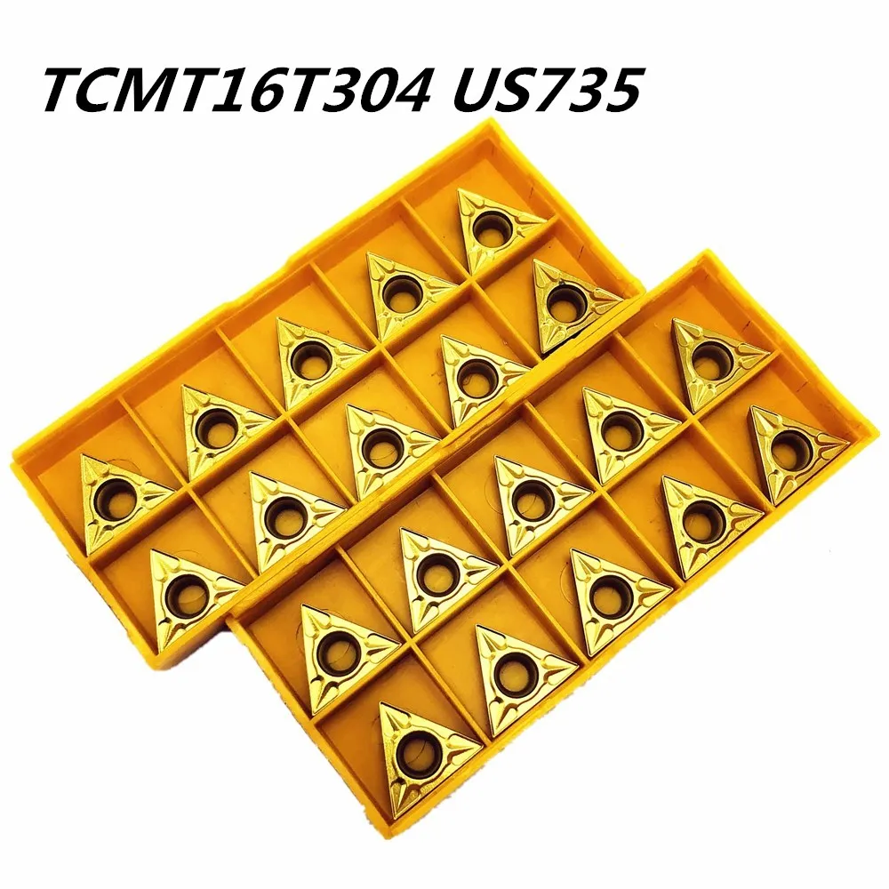 

Carbide insert TCMT16T304 US735 metal turning tools boring blade imported stainless steel car blade TCMT 16T304 cutting tool
