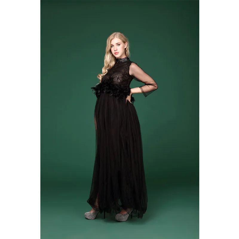 Black chiffon maternity dress Clearance