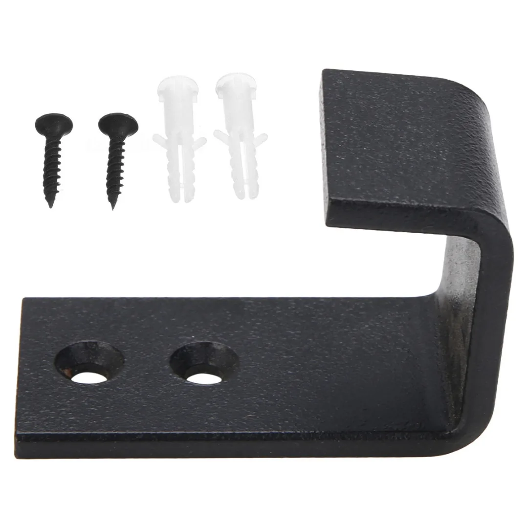 

Wall Sliding Barn Door Guide Wall Mount Bottom Floor Guide Clip Rail With Screws Hardware Accessory MAYITR