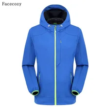 Facecozy Мужская весенняя куртка с капюшоном для рыбалки, походная куртка на молнии спереди, 1 слой, тонкая походная куртка