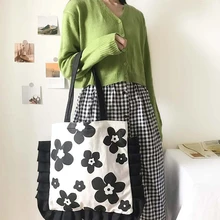 Эко вместительные сумки для покупок складной пакет сумки холщовые сумки многоразовые хлопковые одиночные хозяйственная сумка через плечо печать женские складные Ba