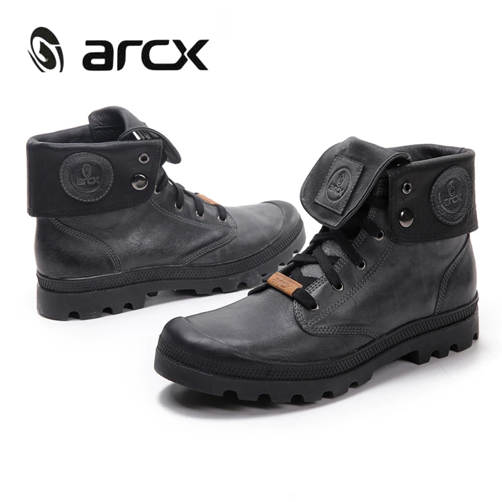 ARCX/мужские кожаные мотоциклетные ботинки в стиле ретро Мужская обувь для отдыха