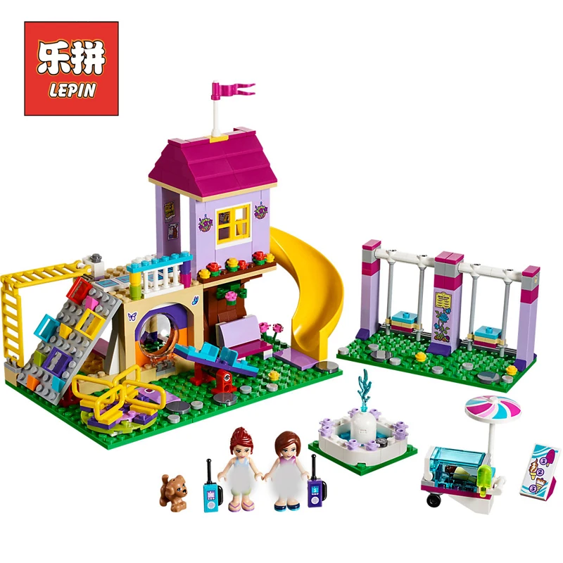 

Lepin 01050 Friends the Heartlake City Playground set Model Building Kits Blocks Girl Club Bricks Compatible 41325 kids toys