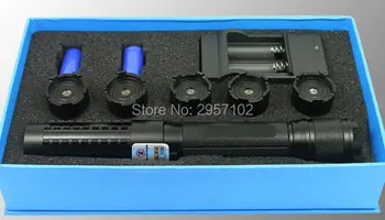 

Special offer High Power Military 500000m 500w Blue laser pointers 450nm LAZER Burning Match/dry wood/candle/Burn cigarettes+Box
