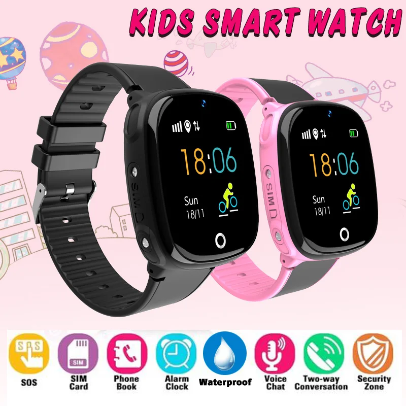 

Kids Smart Watch Children Bluetooth Pedometer Smart Watch Waterproof Wearable Device GPS SOS Call Kids Safe