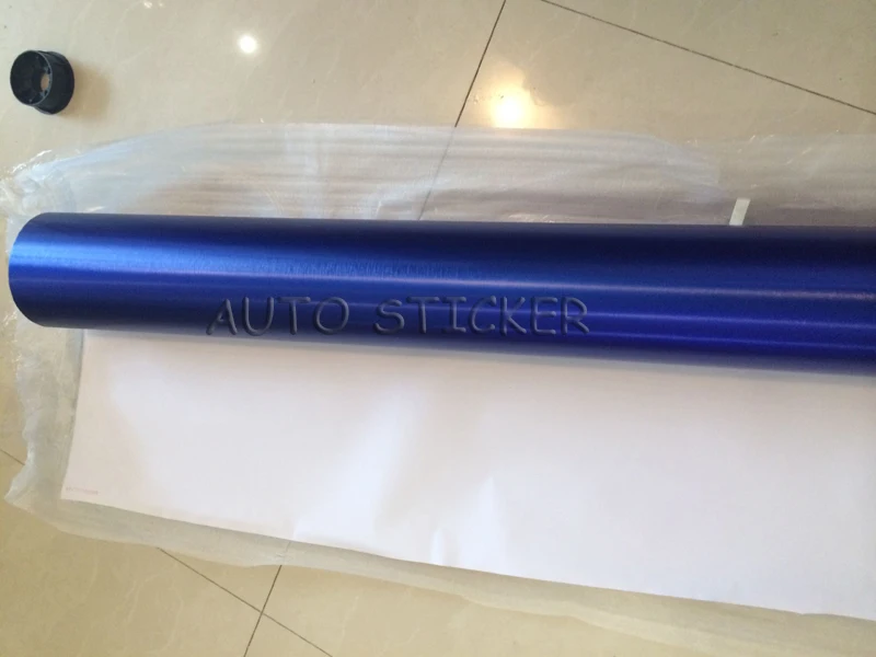 dark blue brushed metallic chrome film 55