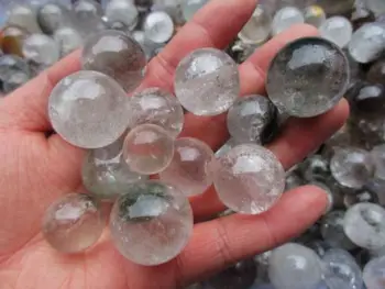

5000g natural Rutilated Green ghost Phantom CLEAR QUARTZ Crystal Gem Sphere Ball