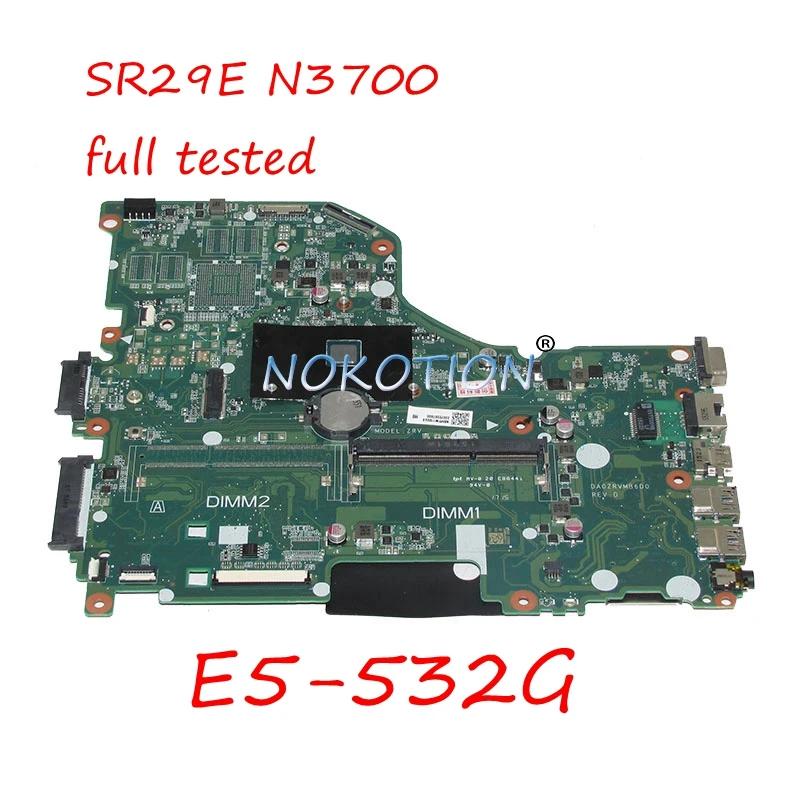 NOKOTION NBMYW11004 NBMYW110045 материнская плата для ноутбука для acer Asipre E5-532G DA0ZRVMB6D0 основной плате полный работает