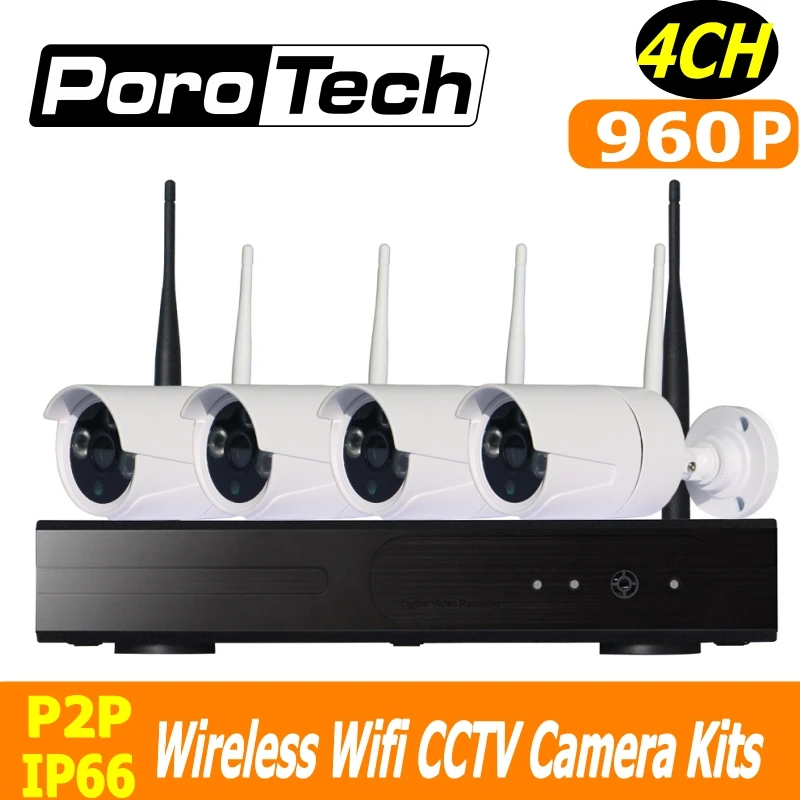 960P wifi cctv kits 4ch wirelsss IP camera kit 500m cascade mode