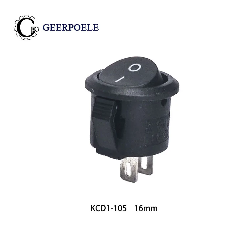 10 шт./лот KCD1 105 2 штифта 16 мм SPST 250 В 3A переключатель лодки оснастки вкл.
