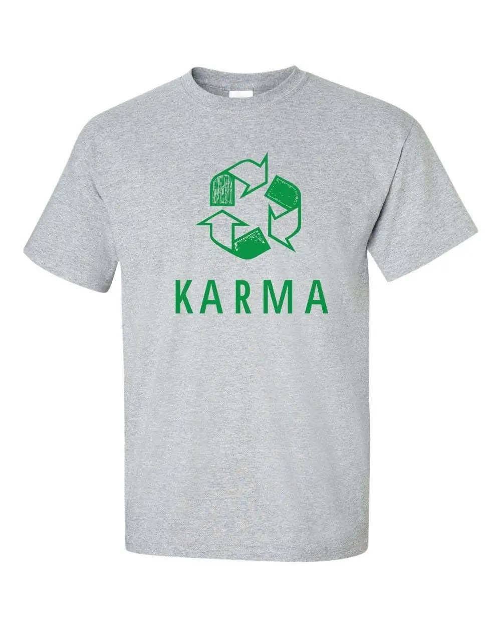 

Karma Recycle Logo Funny Cool Earth Free Spirit Peace Happyness Tee T Shirt "Short Sleeves Cotton T-Shirt Free Shipping "