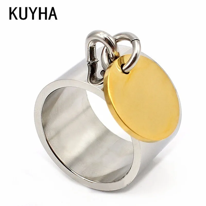 

Creative Anniversary Ring Birthday Best Friend Couple Lover DIY Customized Engravable Jewelry Rings Gift Plated Gold for Women