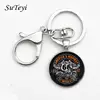 Vintage Metal Key Chain USA Route 66 Key Ring Women Men Round Glass Cabochon Pendant Keychains With Lobster Buckle Gifts ► Photo 2/6