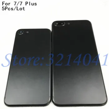 

5Pcs Back Battery Housing For iphone 7 7G 4.7'' & 7 Plus 5.5'' Chassis Frame Back Door Battery Cover Case With Sim Card Buttons