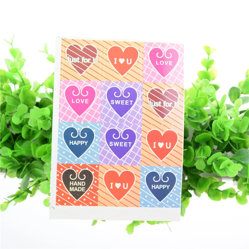 

Seal Stickers Handmade Just For you Love DIY Seal Sticker Scrapbooking Envelopes packaging Label Cake Wrapping Baking Party