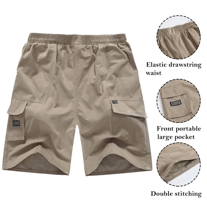 

2019 Plus size Casual Shorts Mens Summer Solid Color Shorts Loose Beach Loose masculina Joggers Outwear Short Pants Homme