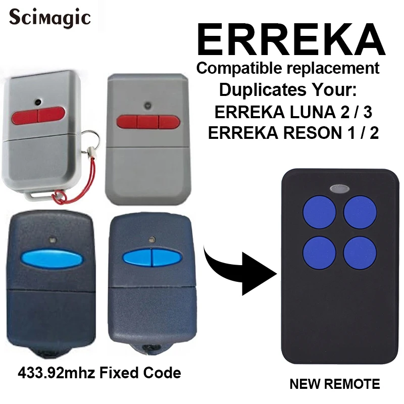 

2019NEW ERREKA RESON1 / ERREKA RESON2 433.92Mhz copy remote control garage door remote control,ERREKA RESON garage command