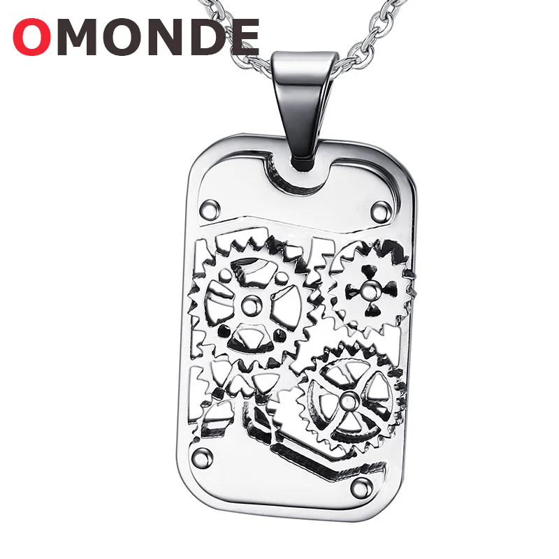 

New Steampunk Machine Jewelry Stainless Steel Gear Spinner Design Men Pendants & Necklaces Cool Jewelry for Fashion Male Worker
