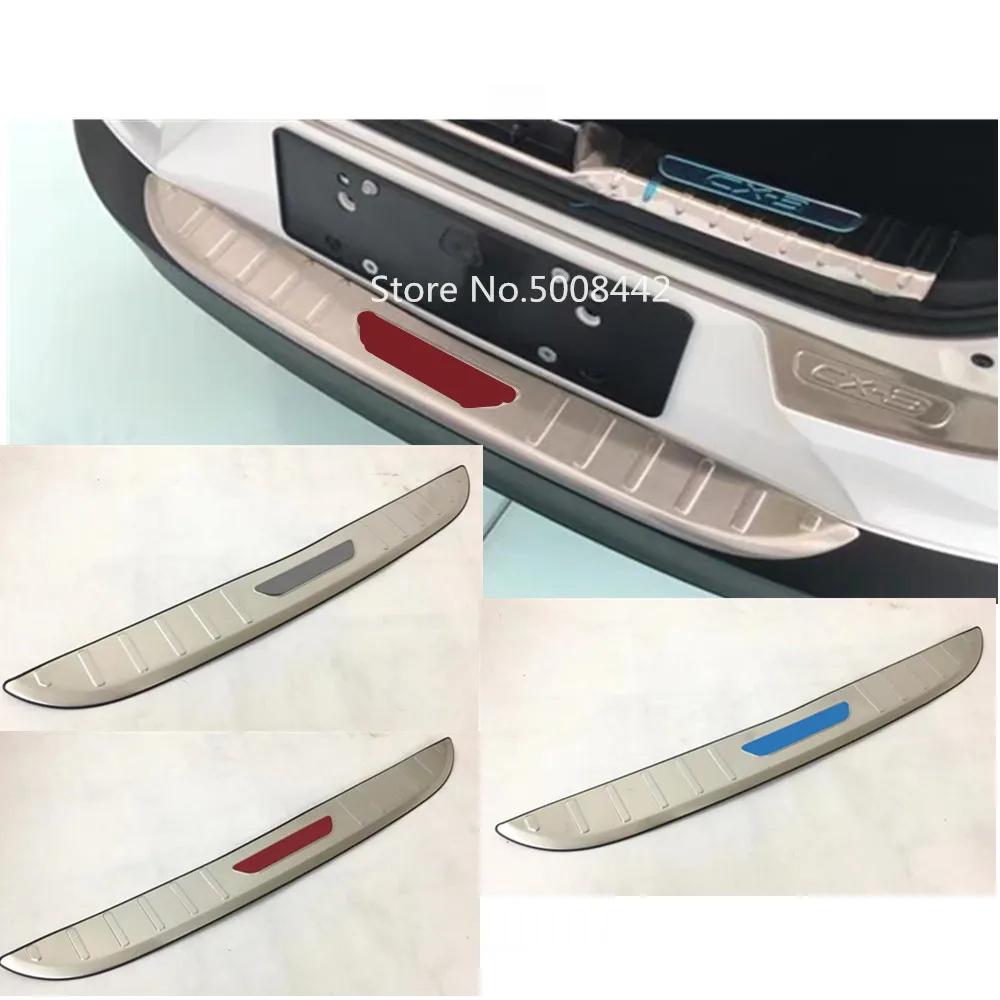 

For Mazda CX-3 CX3 2017 2018 2019 2020 Car Stainless Steel Outside Rear Back Pedal Bumper Trim Plate Trunk Frame Threshold Trim