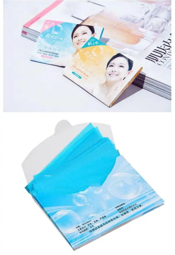 Новая горячая Роскошная 2 упаковки 100 листов контроль за жирностью лица поглощающие ткани процветания бумаги
