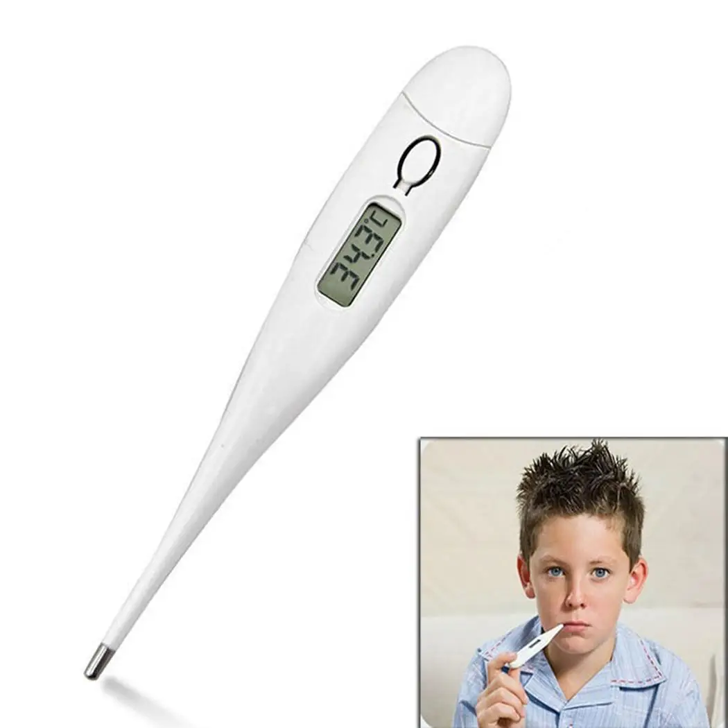 Baby Child Adult Body Digital LCD display Body Thermometer Temperature White 32-42 Measurement - Цвет: white